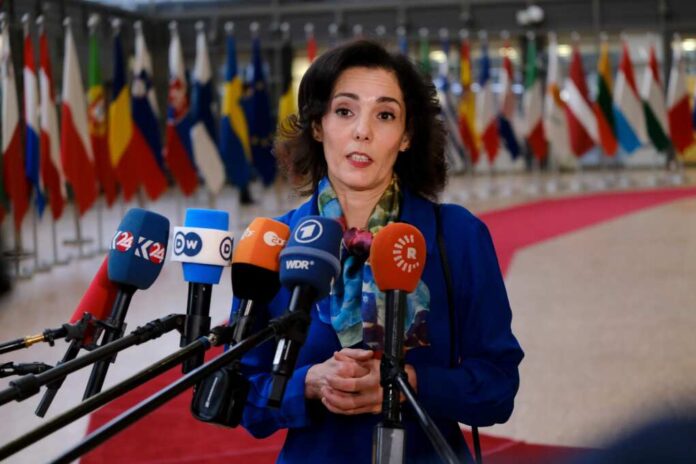 Hadja,Lahbib,,Foreign,Affairs,Minister,Arrives,For,An,Eu,Foreign