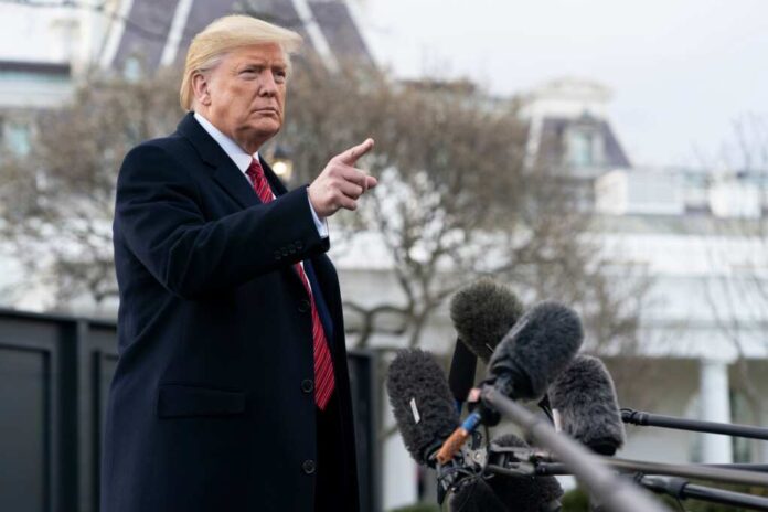 President,Donald,J.,Trump,Speaks,With,Members,Of,The,Press
