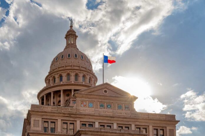 The,Texas,State,Capitol,Building,At,Sunset,In,Austin,,Texas,