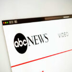 Close-up of the ABC News website interface on a computer screen