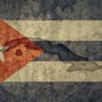 Regime Grip CRACKS—Cubans Torch Party HQ Cuban flag with a textured, vintage appearance