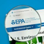 Close-up view of the U.S. Environmental Protection Agency website