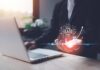 AI Boardrooms: Washington Moves In A business professional interacting with a digital representation of AI technology