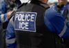 Homicide Ruling Explodes: ICE In The Crosshairs Close-up of a police officer's vest with 'POLICE ICE' label
