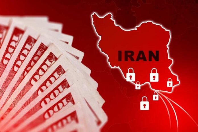 Iran,Usa,Conflict,In,2026,With,Focus,On,Oil,And A stack of hundred dollar bills with a map of Iran and padlocks