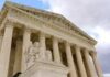 Vaccine Speech War Heads Back to Court Supreme Court building with columns and statue