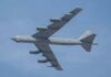 Provocation Flight Tests NATO Nerves Military bomber aircraft flying against a blue sky