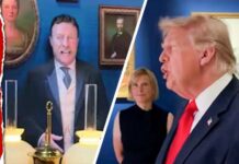 Deepfake Fears Explode After Trump’s AI Chat Watch President Trump's Reaction to AI Teddy Roosevelt