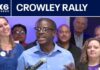 Money Meltdown Upends Governor Race David Crowley campaign rally in Milwaukee
