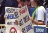 Mount Rushmore Shock: Communism Tops 9/11 Hundreds turn out to protest Trump's visit to Marietta high school