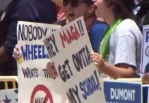 Mount Rushmore Shock: Communism Tops 9/11 Hundreds turn out to protest Trump's visit to Marietta high school