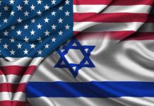Power Clash: NYC Hits Federal Wall United States and Israel flags overlapping with visible folds