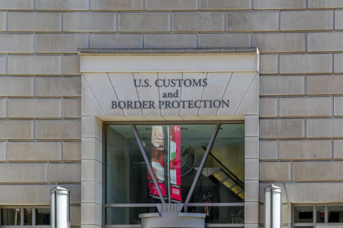 Washington,D.c.,,Usa,-,March,1,,2020:,U.s.,Customs,And Facade of the U.S. Customs and Border Protection building with signage