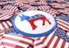 Immigration Void Exposed—Then Spun Democratic donkey symbol on a campaign button