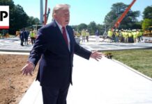 Trump’s Helipad Redo Sparks Cost Mystery Trump shows reporters a new granite helipad at the White House