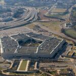 Missile Shortage Panic Triggers $23B Spree The Pentagon aerial view with surrounding highways and parking lots