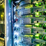 Shocking Uploads Trigger Massive Payout Server rack with network cables and glowing indicator lights