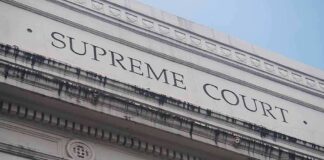 Supreme Court building facade with classical columns