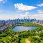 Morning Stabbing Rattles Central Park Central Park with Manhattan skyline on a sunny day