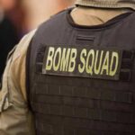 Terror Scare Near US Bomber Base Bomb squad officer wearing tactical vest