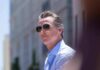 FBI File Haunts California Mega-Donors Gavin Newsom wearing sunglasses outdoors