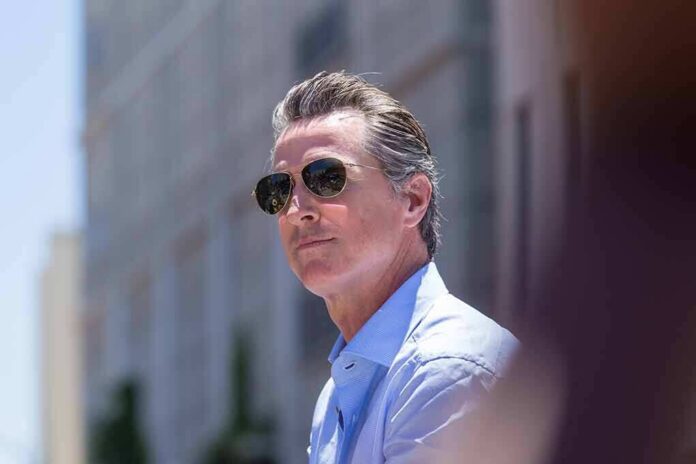 shutterstock_1618805596 Gavin Newsom wearing sunglasses outdoors