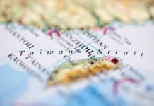Logistics Nightmare Awaits Taiwan Invaders Close-up of map showing the Taiwan Strait