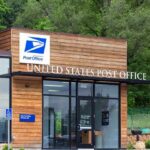 Gun Carry Twist Inside Post Offices Exterior view of a modern United States Post Office building surrounded by greenery