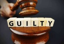 Coercion Exposed: Abortion Turned Violent Crime Judge's gavel above blocks spelling guilty