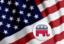Pentagon’s Death Stream Sparks Republican Uproar American flag with Republican elephant emblem