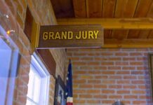 Grand Jury Sabotaged? Judge TORCHES Prosecutors Grand jury sign in a brick-walled hallway