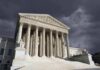 U.S. Leverage Sparks Bolsonaro Arrest Bombshell United States Supreme Court building with columns under stormy sky