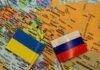 Nuke Ultimatum Jolts Baltic Front Ukraine and Russia flags on a map of Eastern Europe