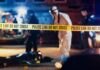 Ambush Carnage Tied To Past Misconduct Police tape at nighttime crime scene
