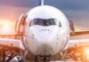Iran Whispers Ignite After Cockpit Attack Front view of a commercial airplane on the tarmac